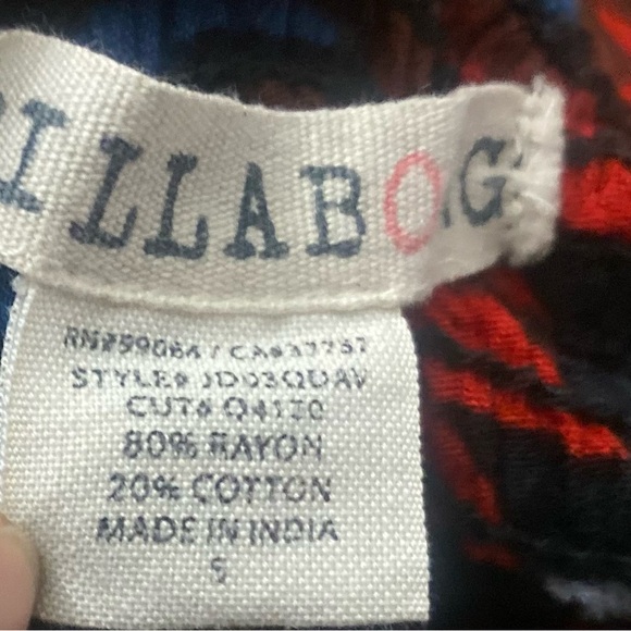 🔥🔥Billabong Red Black Blue Boho Crisscross Back Lined Beach Mini Dress - Picture 9 of 9